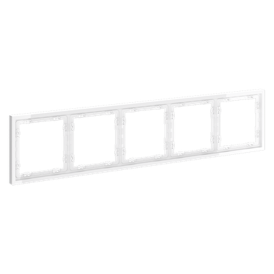 VLS100501 Рамка пластиковая VOLTUM S70 на 5 постов, (белый глянцевый) (ТМ Maytoni)