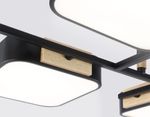 Светильник светодиодный подвесной FL4887/6 BK/WD черный/дерево 108W 3000-6000K 850*430*140 (без ПДУ)