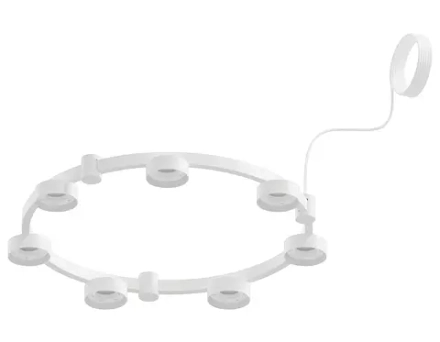 Корпус светильника Techno Ring подвесной для насадок Ø85мм C9236/7 SWH белый песок D635*70.5mm GX53/7