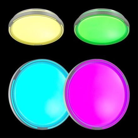 3028/DL COLOR SN 176 Светильник пластик/бел LED 48Вт 3000-6500K D390 IP43 пульт ДУ/RGB/LampSmart SLOT