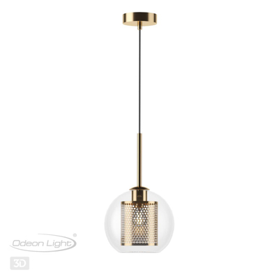 4939/1 PENDANT ODL22 401 античн.бронза/металл/прозрачный/стекло Подвес E27 1*40W CLOCKY