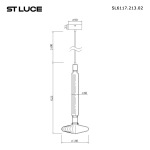 SL6117.213.02 Светильник подвесной ST-Luce Латунь/Золотой, Прозрачный LED 2*3W 3000K