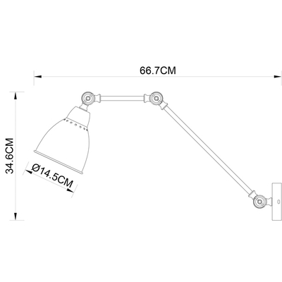 Бра Arte Lamp BRACCIO A2055AP-1WH, 1хE27