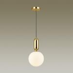 4669/1 PENDANT ODL20 471 золотой/белый Подвес E27 1*40W (тип лампы СВЕЧА ) 220V OKIA