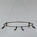 Подвесная люстра Arte Lamp RING A2186SP-1BK, 1хLED