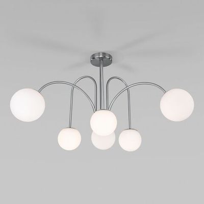 Умная потолочная люстра с плафонами 30177/6 хром