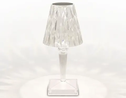 Настольная светодиодная лампа с сенсорным выключателем DE8055 CL прозрачный LED 3000K/4200K/6400K 3W