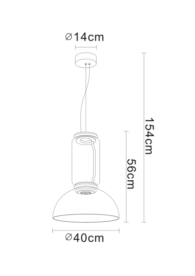 Подвесной светильник Divinare TRUMPET 1242/06 SP-18, 1хLED
