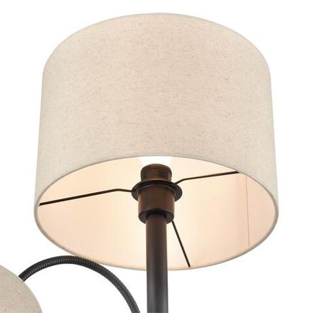 8042/2F MODERNI LN25 черный/бежевый, металл/текстиль Торшер Е27 1*60W + Е14 1*40W 220V KAYA