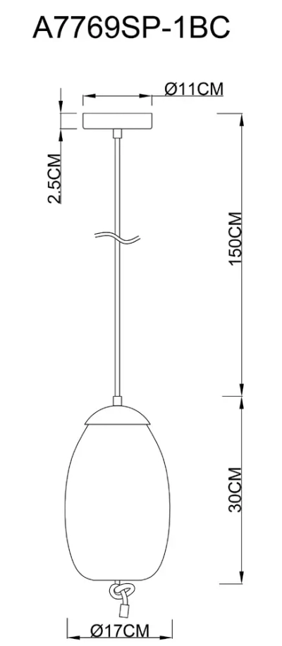 Подвесной светильник Arte Lamp CODY A7769SP-1BC, LED