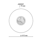 2074/DL PALE SN 069 Светильник пластик/белый/хром/прозрачный LED 48Вт 3000-6300K D410 IP43 пульт ДУ LAZANA