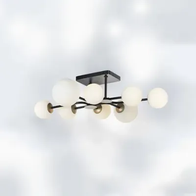 815380 Люстра CROCO 8х40W E14 ЧЕРНЫЙ МАТОВЫЙ/ЗОЛОТО Lightstar