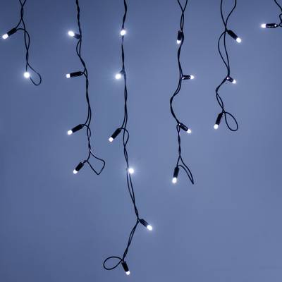 Светодиодная гирлянда ARD-EDGE-CLASSIC-2400x600-BLACK-88LED-MILK-FLASH White (230V, 6W) (Ardecoled, IP65)