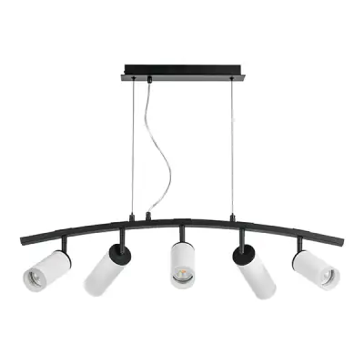 LR7353638620 Люстра RULLO 5х50W GU10 ЧЕРНЫЙ/БЕЛЫЙ (571735+214436-3+214486-2+202430-5)