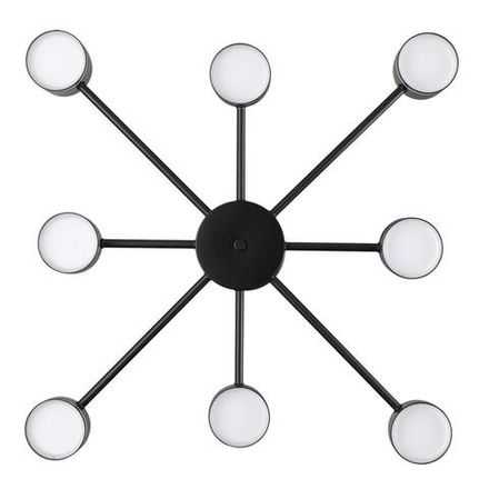 8234/8C COMFI LN25 черный, металл/акрил Люстра потолочная LED GX53 8*10W + LED-проектор 4*5W 2700К 220V VIRSAVA