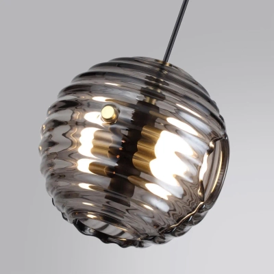 5041/12L L-VISION ODL24 543 черн./золото/дымчатый/металл/стеко Подвес LED 12W 4000К 1526Лм TRONI