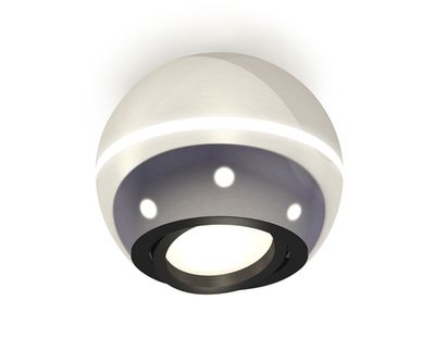 Комплект накладного поворотного светильника XS1104010 PSL/PBK серебро полированное/черный полированный MR16 GU5.3 LED 3W 4200K (C1104, N7002)