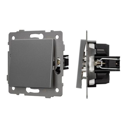Механизм выключателя одноклавишный самовозвратный SWT-MKR1-PL-GR-V (250V, 10A) (Arlight, -)