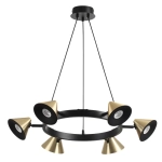 8233/6 COMFI LN25 209 черный/золото, металл Подвесной светильник GU10 LED 6*7W 220V LAMINA