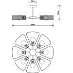 Потолочная люстра Arte Lamp MAASYM A7044PL-8BK, 8хE27
