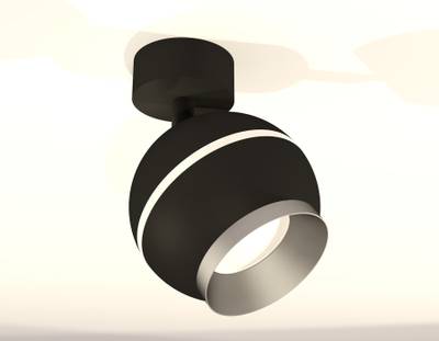 Комплект поворотного светильника с дополнительной подсветкой XM1102003 SBK/MCH черный песок/хром матовый MR16 GU5.3 LED 3W 4200K (A2210, C1102, N7033)