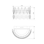 Настенный светодиодный светильник с хрусталем 437/1 Strotskis, LED