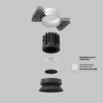 Встраиваемый светильник Round 3000K 7W 60°, DL058-7W3K-TRS-B. TM Maytoni