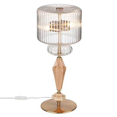 5414/2T MODERN ODL_EX26 античная бронза/терракот/бежевый/металл/керамика Настольная лампа E14 2*40W TERRA