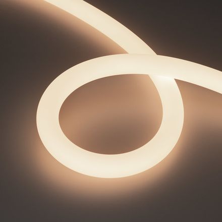 Светодиодная лента герметичная MOONLIGHT-TOP-M768-D25mm 24V White-MIX 360deg (14.4 W/m, IP65, 2216, 5m, wire x1) (Arlight, Вывод кабеля прямой)