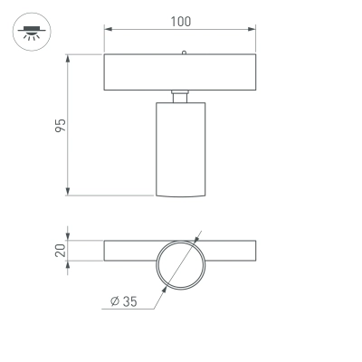 Светильник MAG-SPOT-25-R65-5W Day4000 (BK, 30 deg, 24V) (Arlight, IP20 Металл, 5 лет)