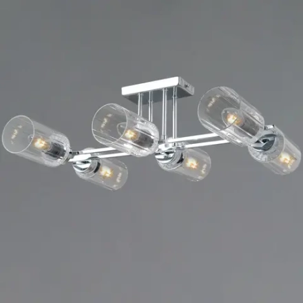 IL0780-6CSQ-25 CR NAPLES светильник потолочный ILLUMICO, E14х6