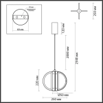 5448/12L L-VISION ODL_EX25 085 Подвесной светильник бронзовый/металл/акрил/искусственный мрамор IP20 LED 12W 3000K 220V TOSCANA