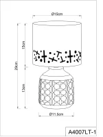 Декоративная настольная лампа Arte Lamp BUNDA A4007LT-1WH, 1хE14