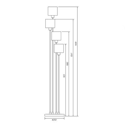 Напольный светильник Escada 1109/4 E14*40W White/Silver