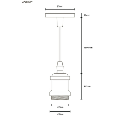 Подвесной светильник Arte Lamp ELECTRA A7002SP-1AB, 1хE27
