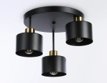 Подвесной светильник в стиле лофт TR8121/3 BK/BS черный/латунь E27*3 max 40W D370*265