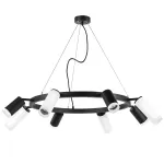 LR0183748640 Люстра RULLO 8х50W GU10 ЧЕРНЫЙ/БЕЛЫЙ (571018+214437-4+214486-4+202430-8)