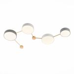 SLE600102-04 Светильник потолочный Золотистый, Светлое дерево/Белый, Серый LED 4*16,5W 4000K