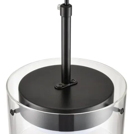 8232/1 COMFI LN26 230 черный/прозрачный, металл/стекло Подвес LED GX70 1*10W 220V NATALINA