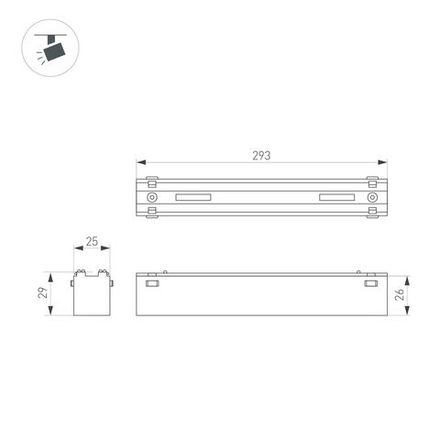 Светильник MAG-VIBE-FLAT-L293-12W Day4000-MIX (BK, 100 deg, 48V, TUYA Zigbee) (Arlight, IP20 Металл, 5 лет)