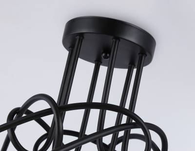 Потолочный светильник в стиле лофт TR80419/5 BK/GD черный/золото E27/5 max 60W D690*370