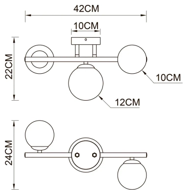 Потолочная люстра Arte Lamp GEMINI A2243PL-3PB, 3хG9