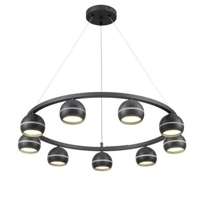 8242/9 COMFI LN25 черный металл Светильник подвесной LED GX53 8*7W 220V LUAZANA