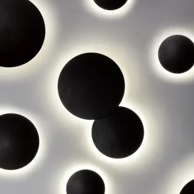 379347 Светильник PIATTO 1x12W LED 1200LM G ЧЕРНЫЙ 4000K IP65