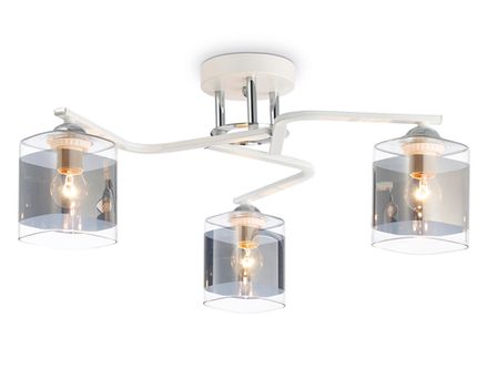 Светильник потолочный TR303217/3 WH/CH/SM белый/хром/дымчатый E27*3 max 60W D540*250