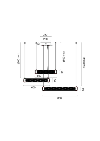 Люстра подвесная Festo Chrome FL1052-30P, LED