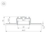 Профиль PLS-LOCK-H15-F-HIDE-2000 (Arlight, Алюминий)