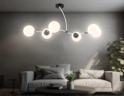 Подвесной светильник TR2552/6 WH/BK белый/черный E27/6 max 60W 1160*600*450