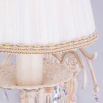 Настенный светильник с тканевым абажуром 3637/1 белый с золотом