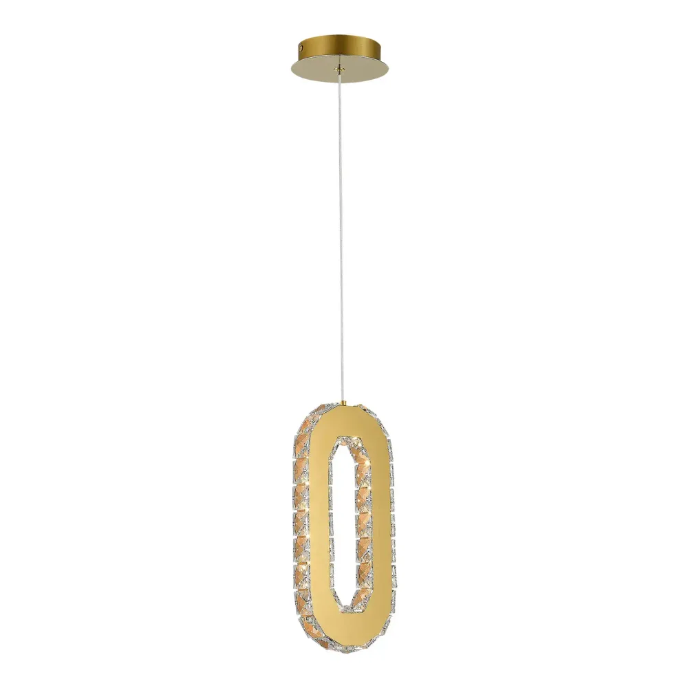SL6506.203.01 Светильник подвесной ST-Luce Золотистый/Золотистый, Прозрачный LED 1*9W 3000K